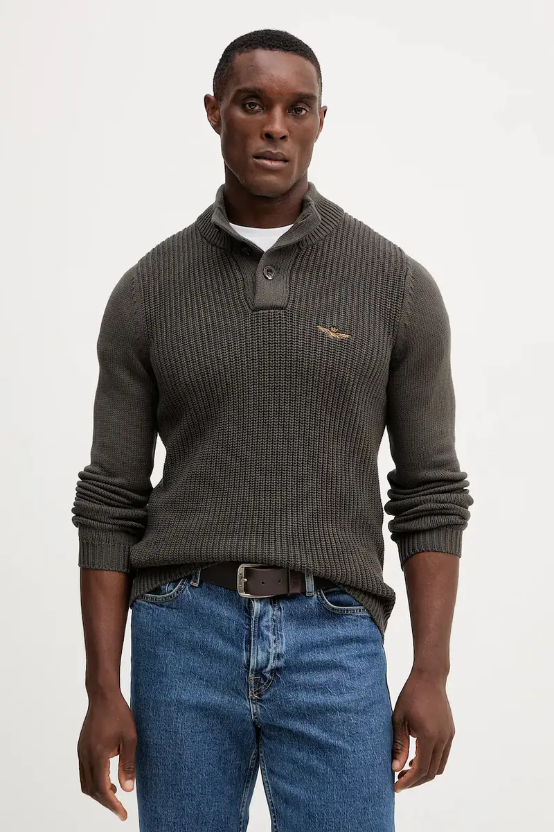 maglione in cotone uomo colore grigio MA1572UL00409