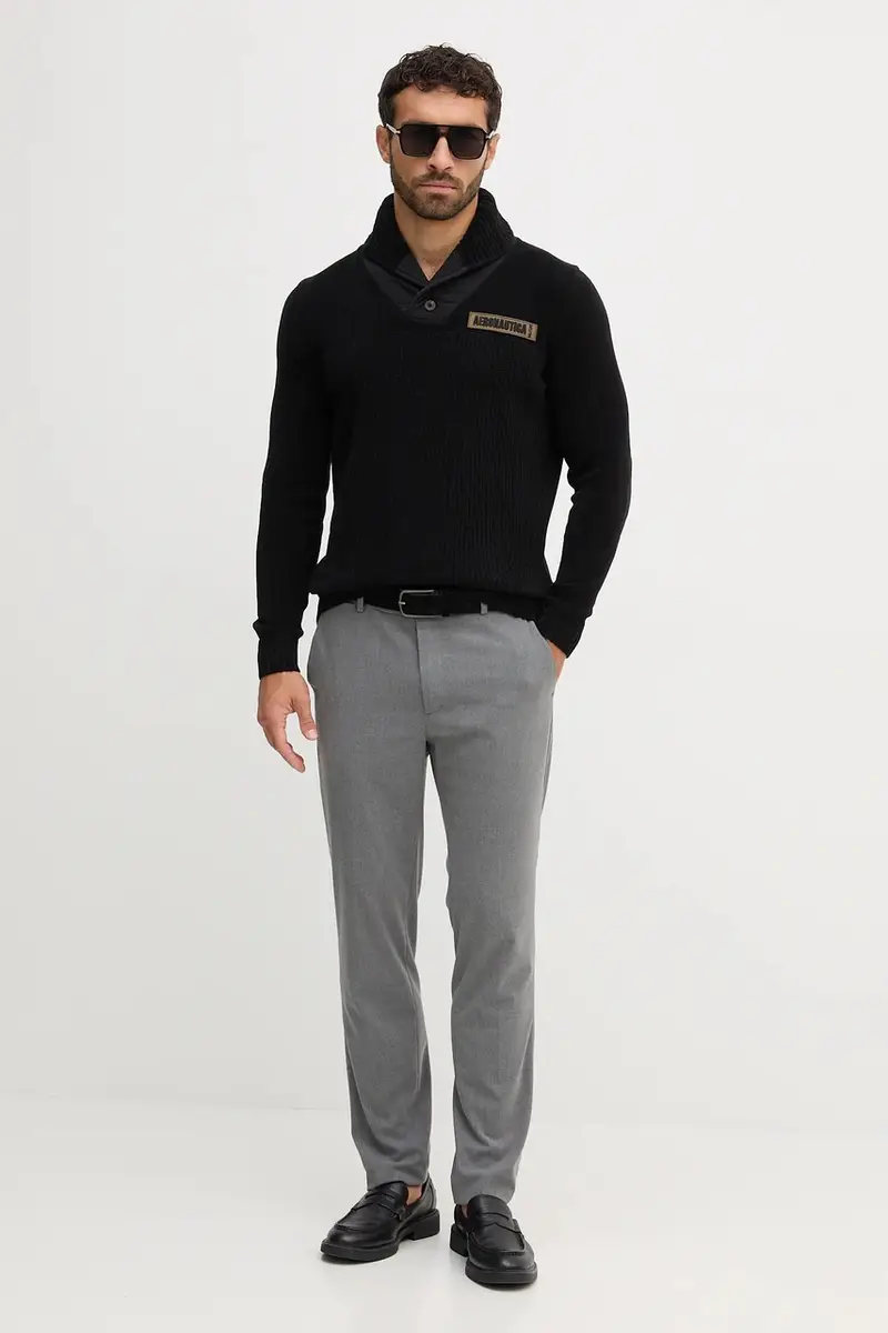 maglione in cotone uomo colore nero MA1574UL00539 miniatura 2