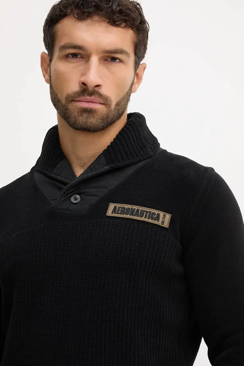 maglione in cotone uomo colore nero MA1574UL00539 miniatura 4