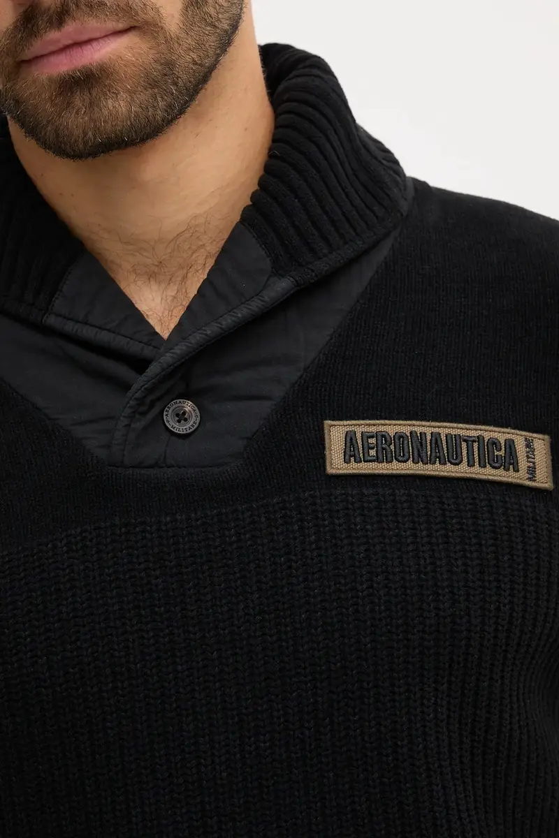 maglione in cotone uomo colore nero MA1574UL00539 miniatura 5