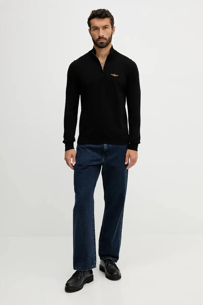 maglione in cotone uomo colore nero MA1578UL00506 miniatura 2