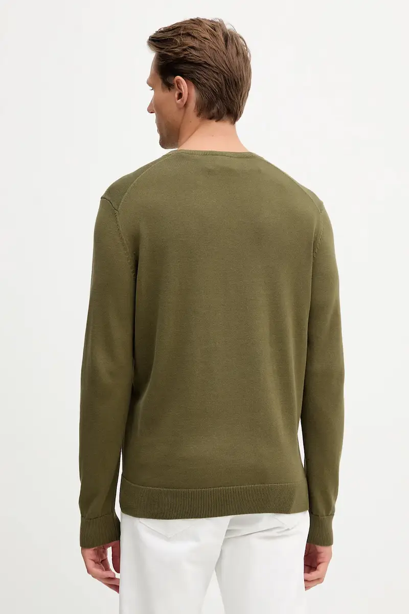 maglione in cotone uomo colore verde MA1611UL00506 miniatura 3