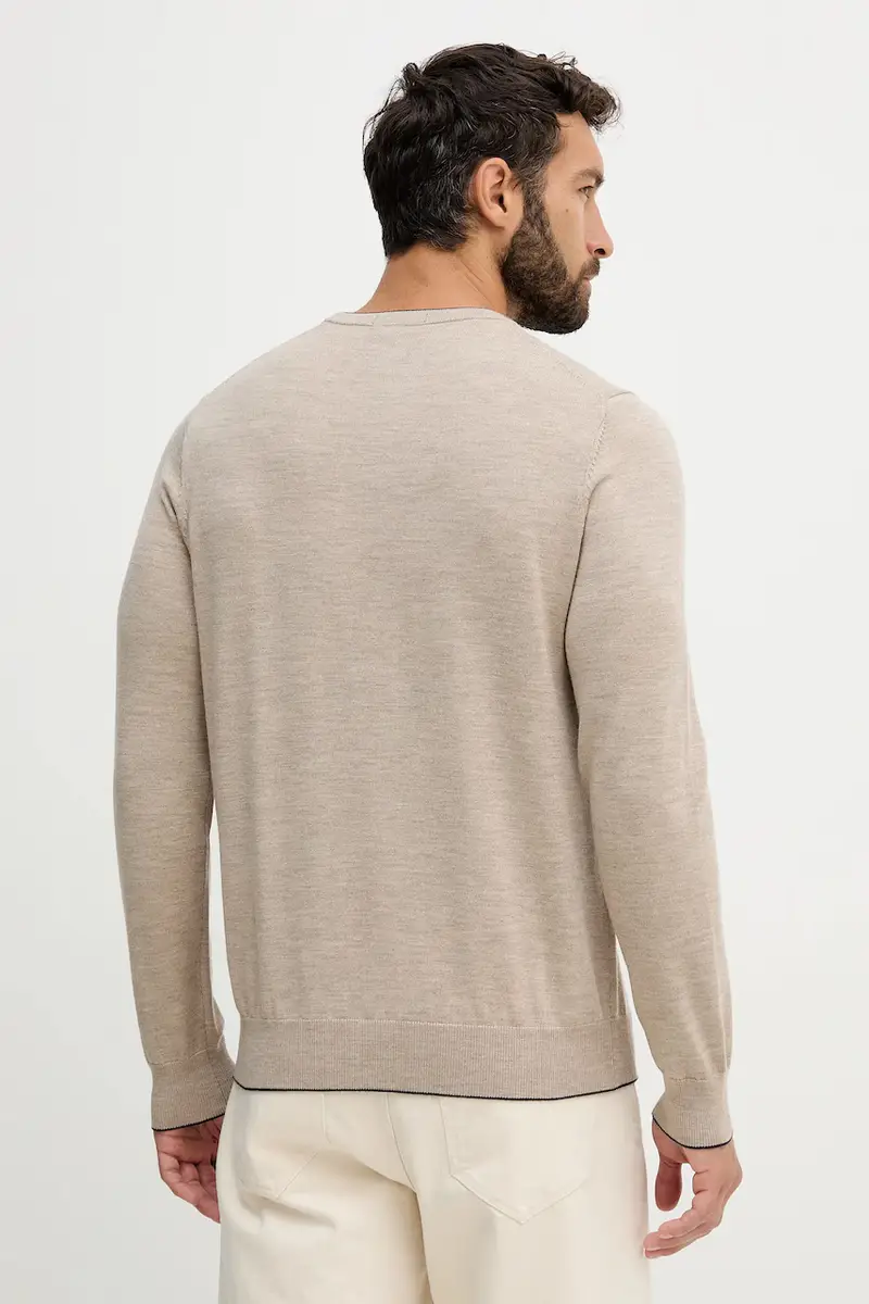 maglione in lana uomo colore beige MA1567UL00415 miniatura 3