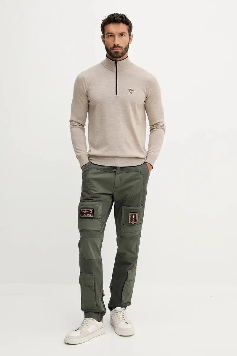 maglione in lana uomo colore beige MA1570UL00415 miniatura 2