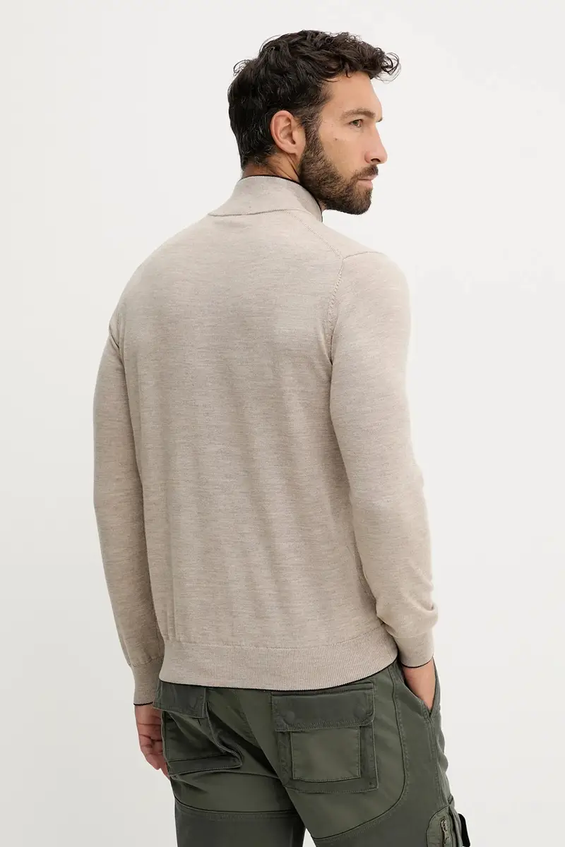 maglione in lana uomo colore beige MA1570UL00415 miniatura 3