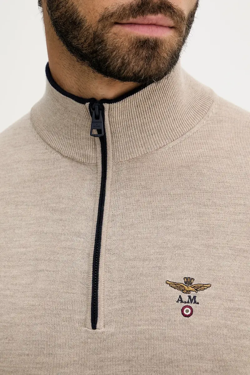 maglione in lana uomo colore beige MA1570UL00415 miniatura 5