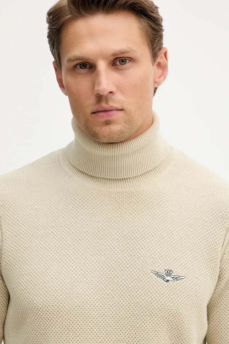 maglione in lana uomo colore beige MA1583UL00903 miniatura 4