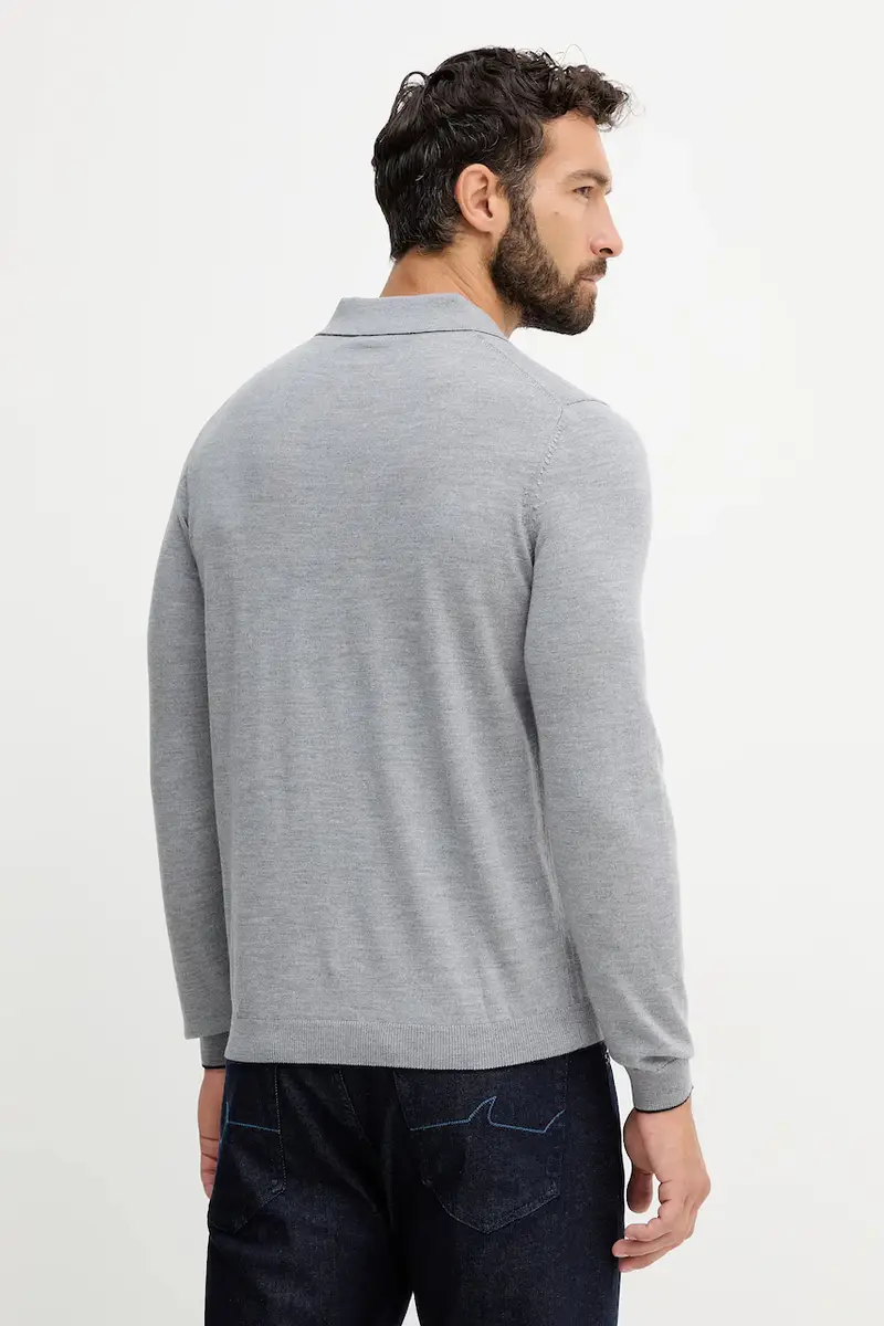 maglione in lana uomo colore grigio MA1607UL00415 miniatura 3