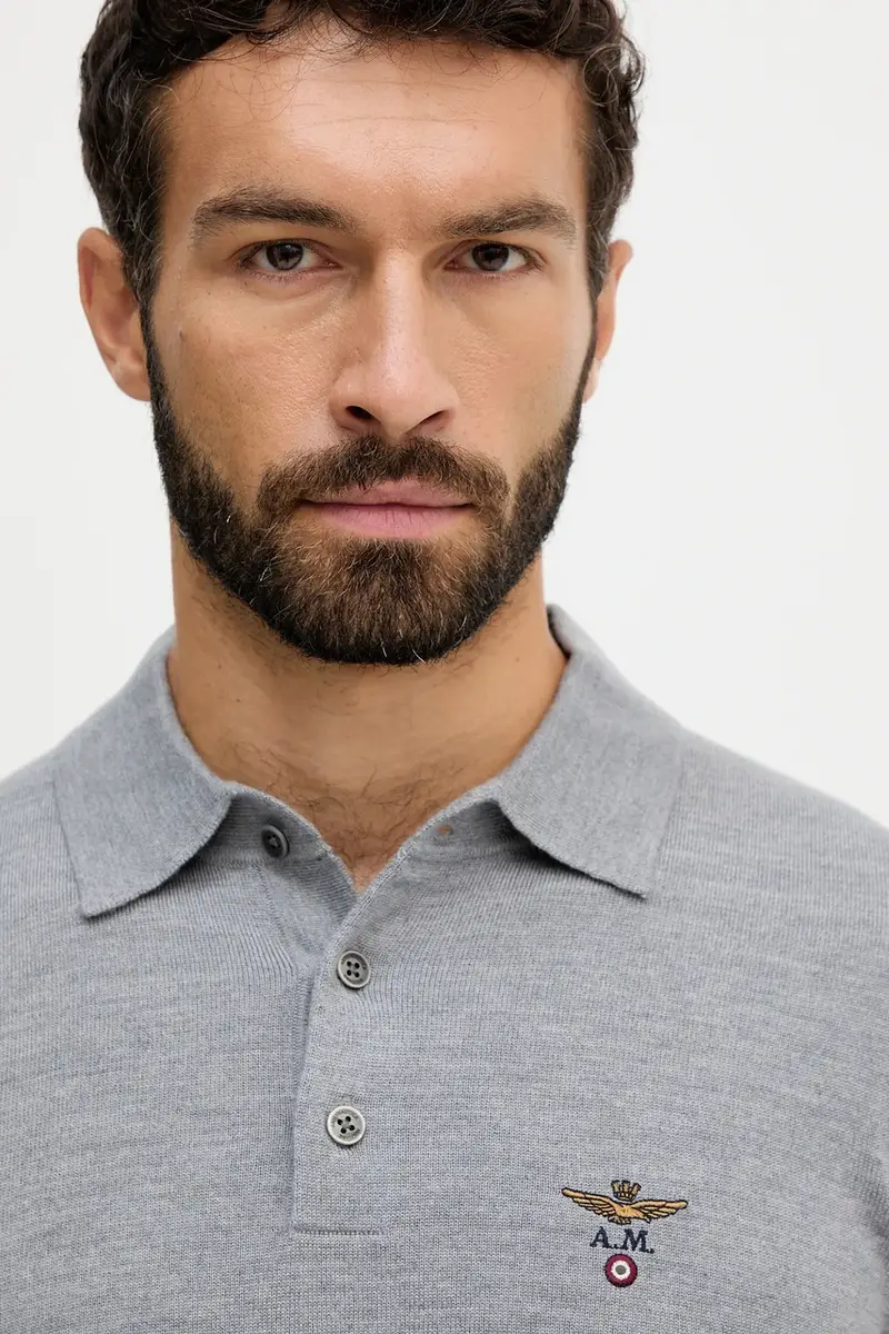 maglione in lana uomo colore grigio MA1607UL00415 miniatura 4