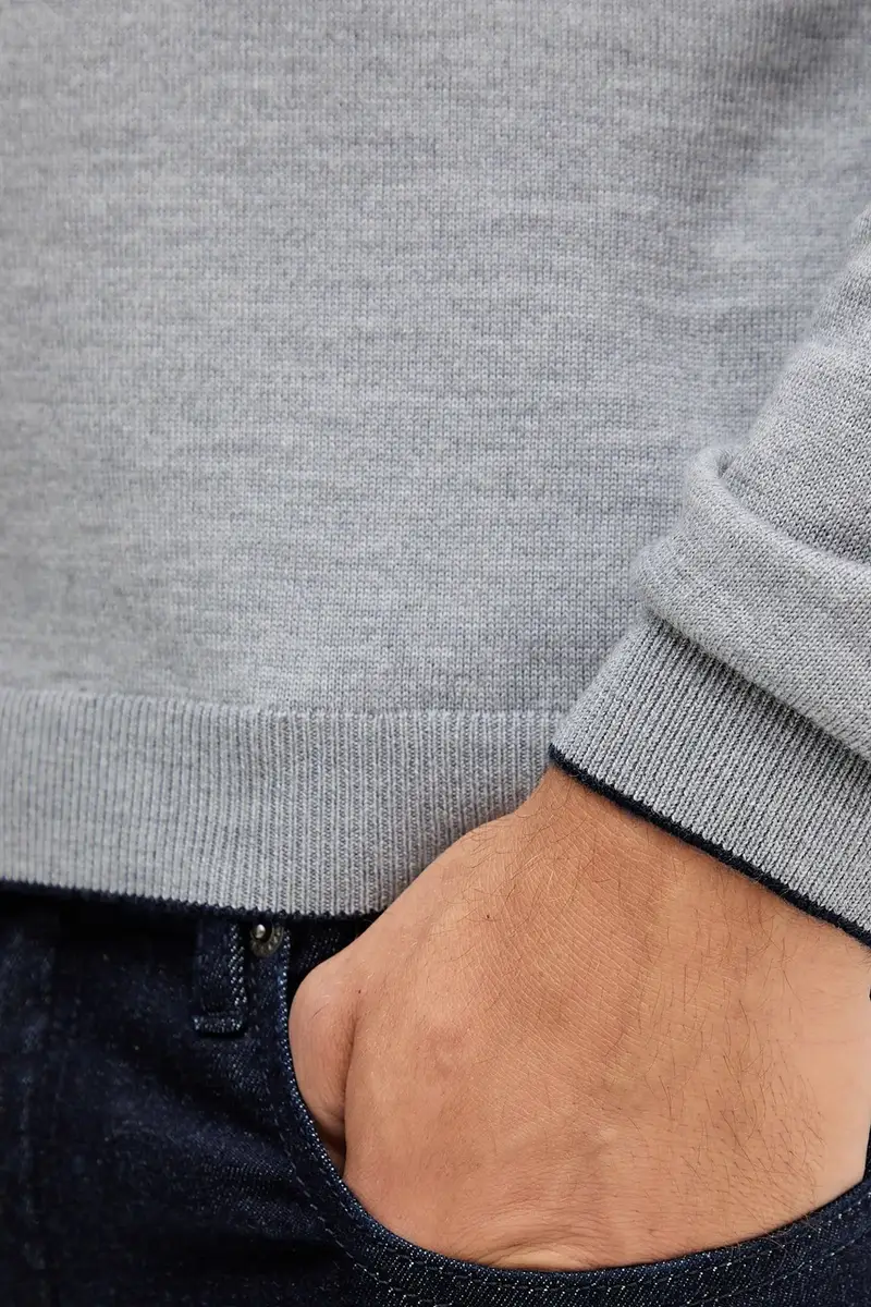 maglione in lana uomo colore grigio MA1607UL00415 miniatura 5