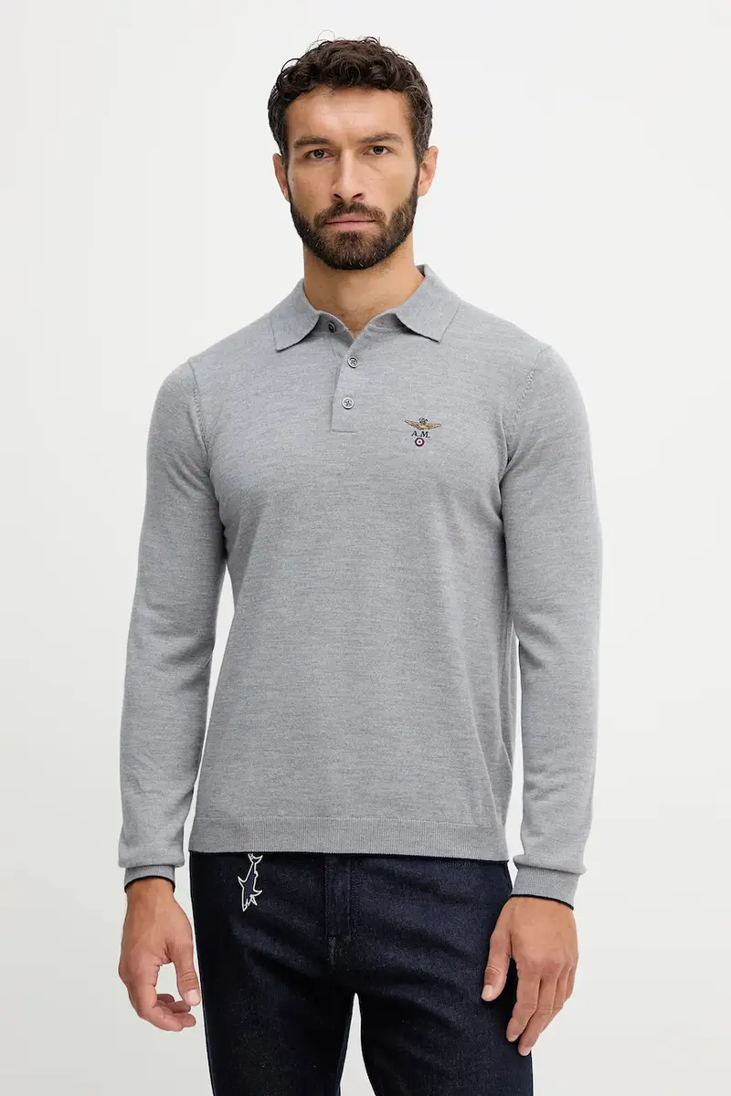 maglione in lana uomo colore grigio MA1607UL00415