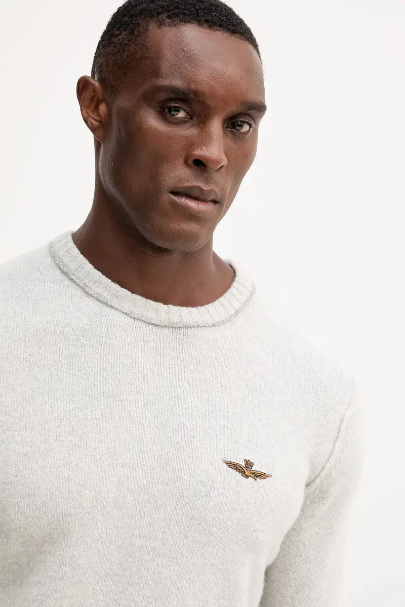 maglione in lana uomo colore grigio MA1608UL00924 miniatura 4