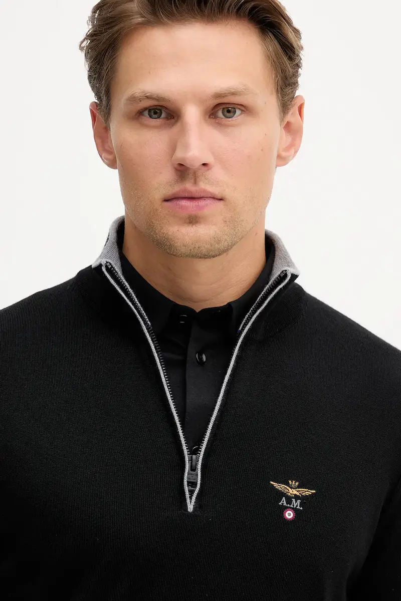 maglione in lana uomo colore nero MA1570UL00415 miniatura 4