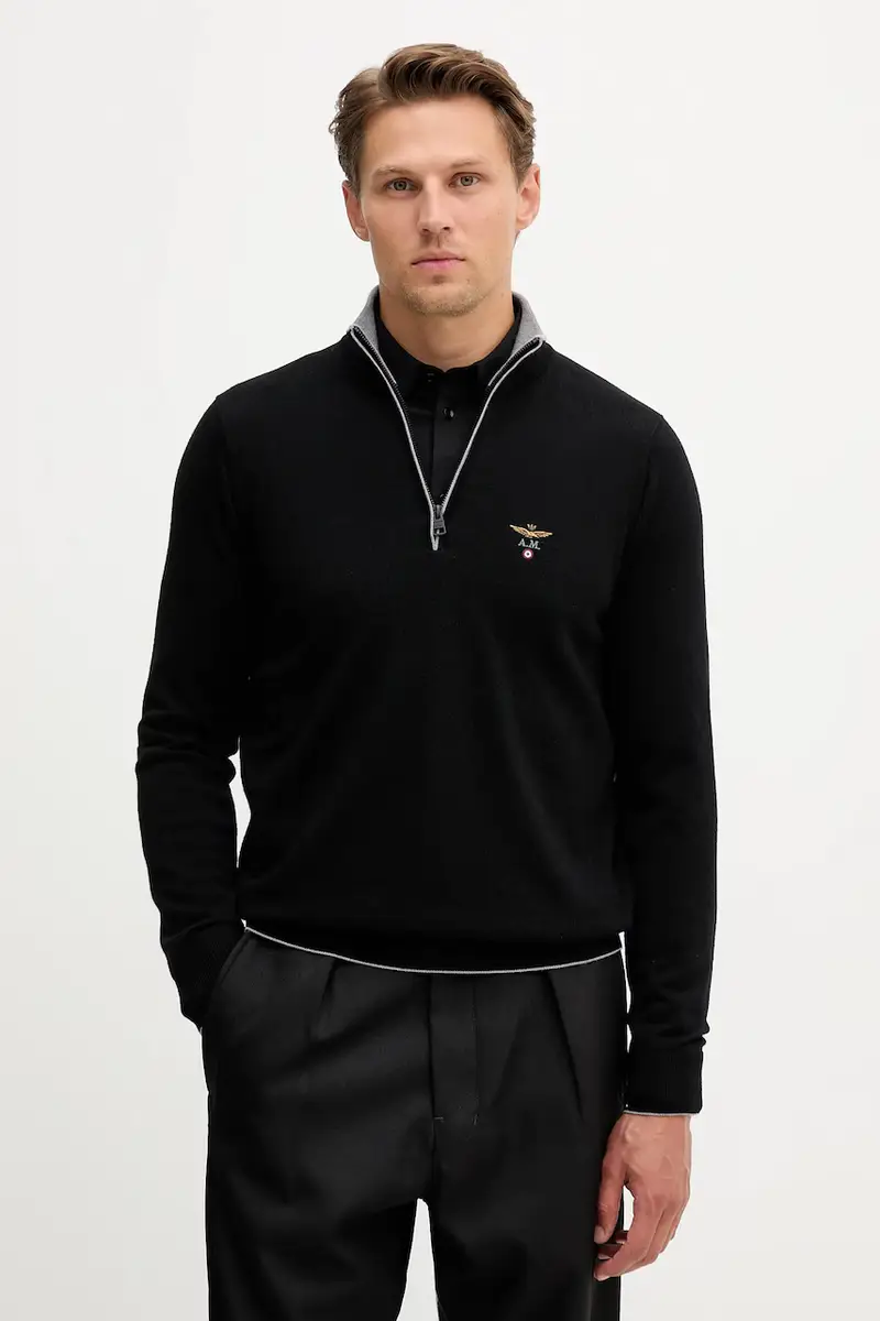 maglione in lana uomo colore nero MA1570UL00415