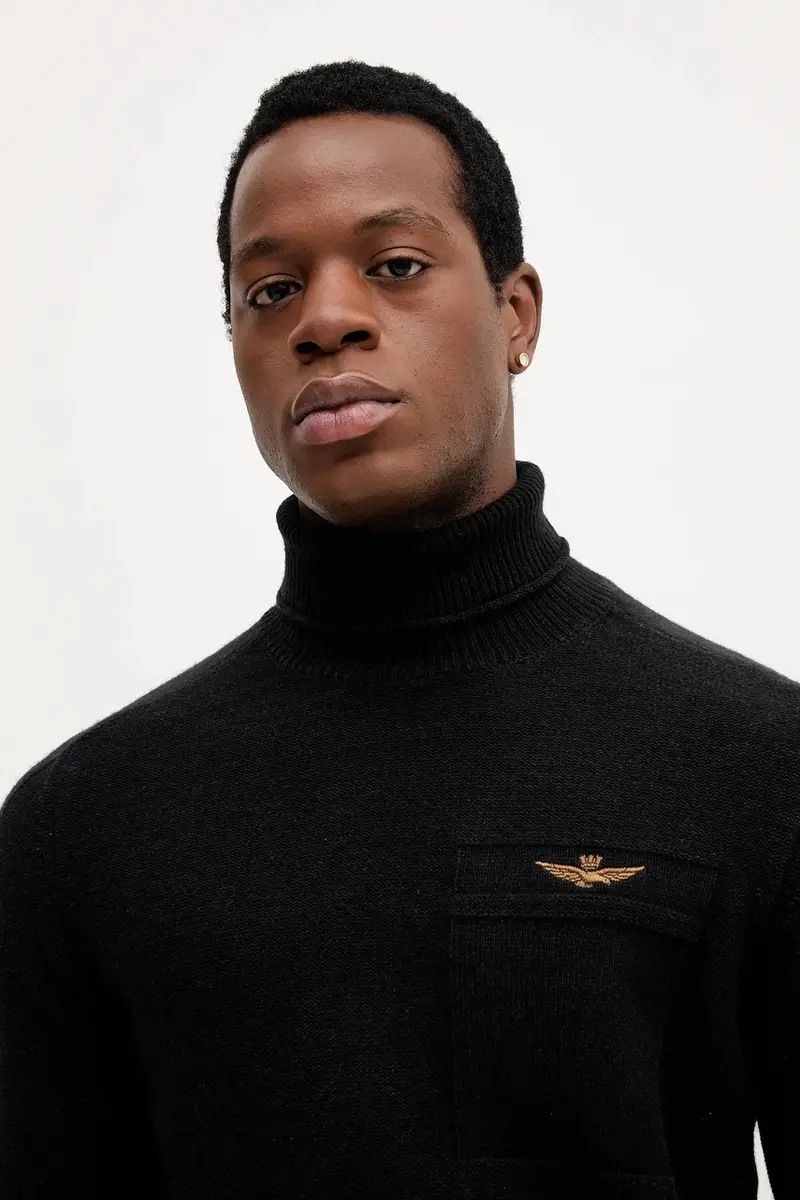 maglione in lana uomo colore nero MA1587UL00904 miniatura 4