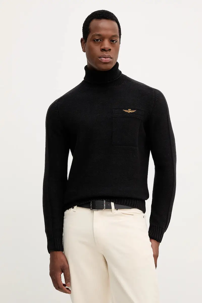 maglione in lana uomo colore nero MA1587UL00904