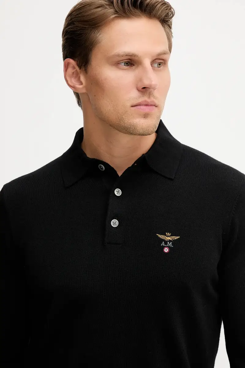 maglione in lana uomo colore nero MA1607UL00415 miniatura 4