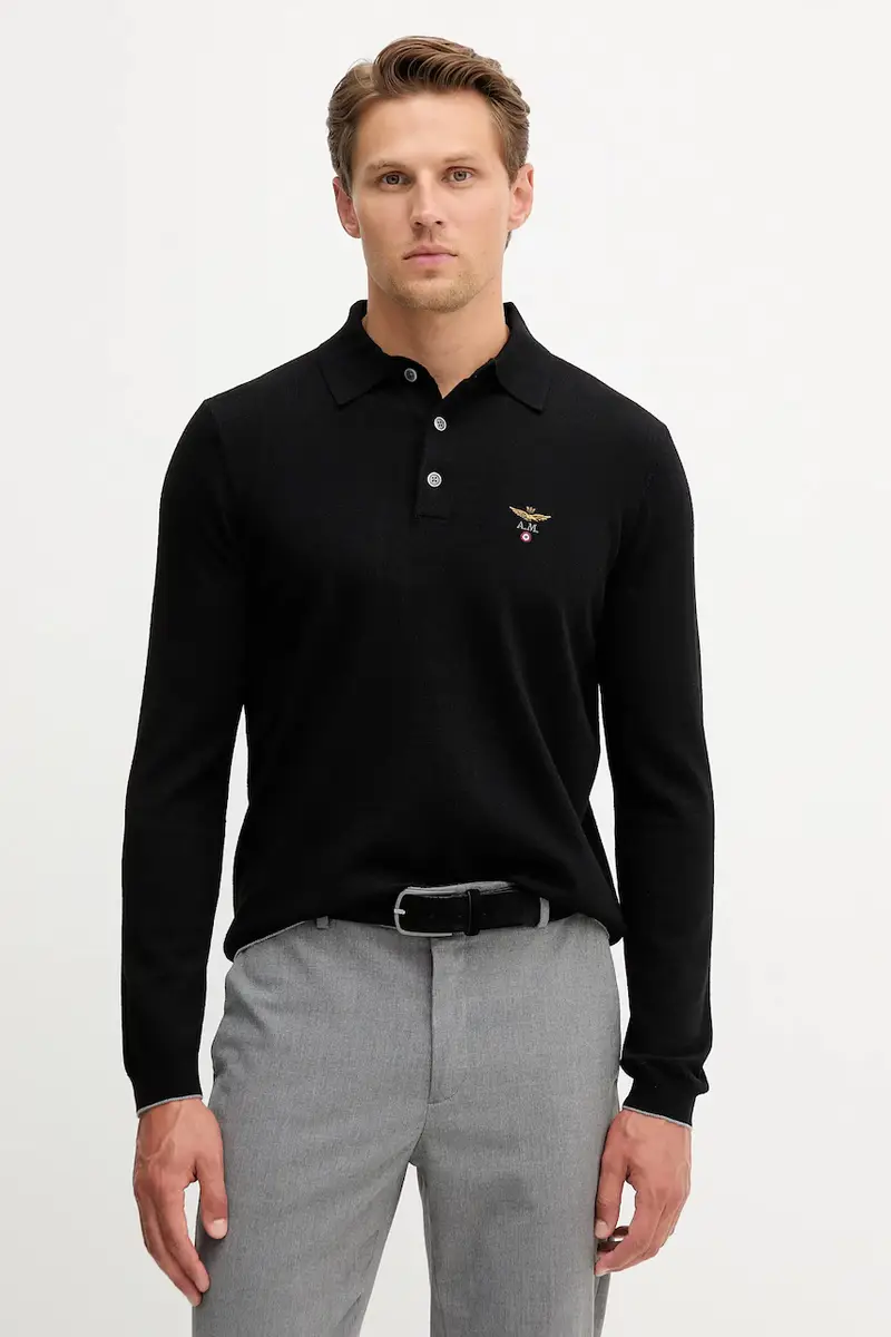 maglione in lana uomo colore nero MA1607UL00415