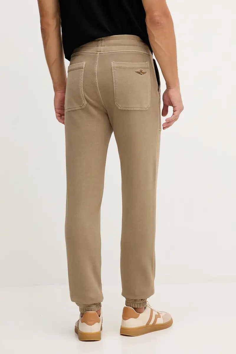 pantaloni tuta di cotone uomo colore beige PF1003UF00665 miniatura 3
