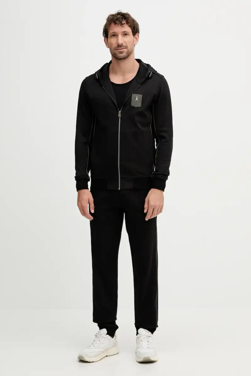 pantaloni tuta uomo colore nero con applicazione PF1004UF00667 miniatura 2