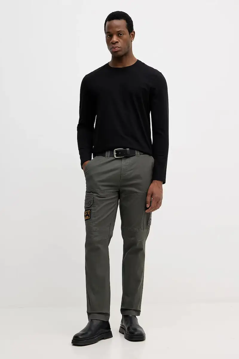 pantaloni uomo colore verde PA1688UCT03399 miniatura 2