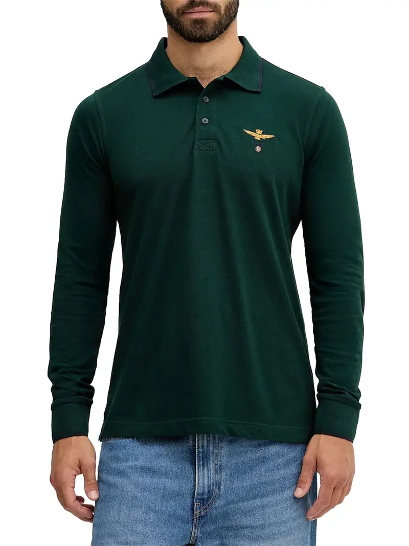 Aeronautica Militare Polo Uomo Verde 3493903