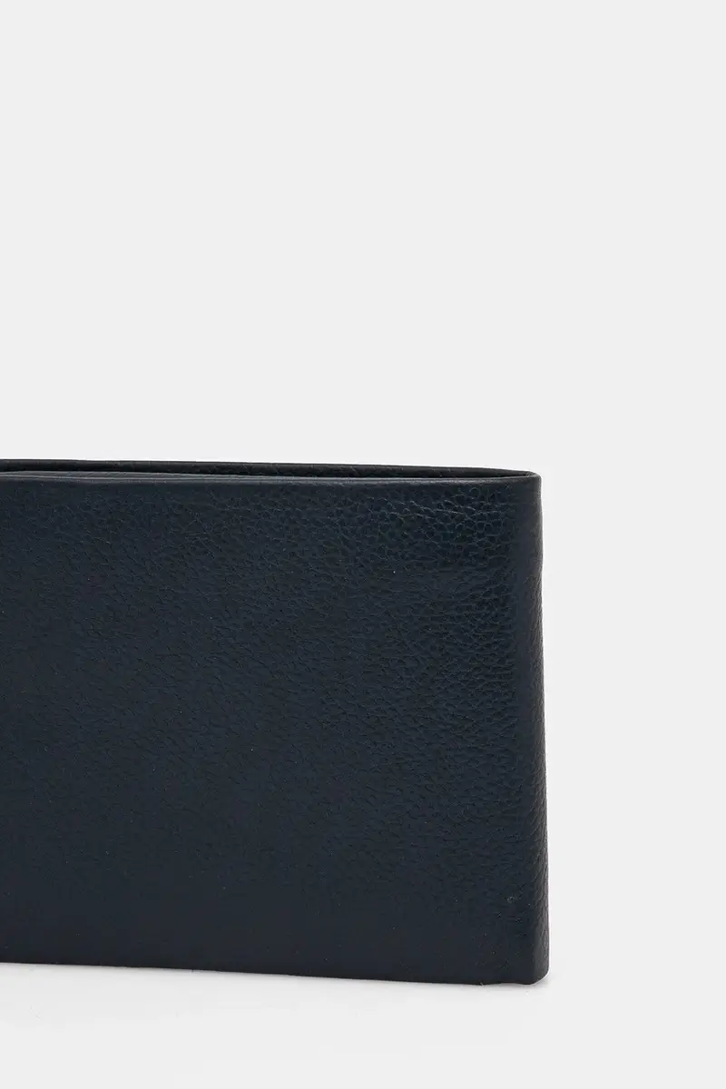 portafoglio in pelle uomo Blu navy miniatura 2