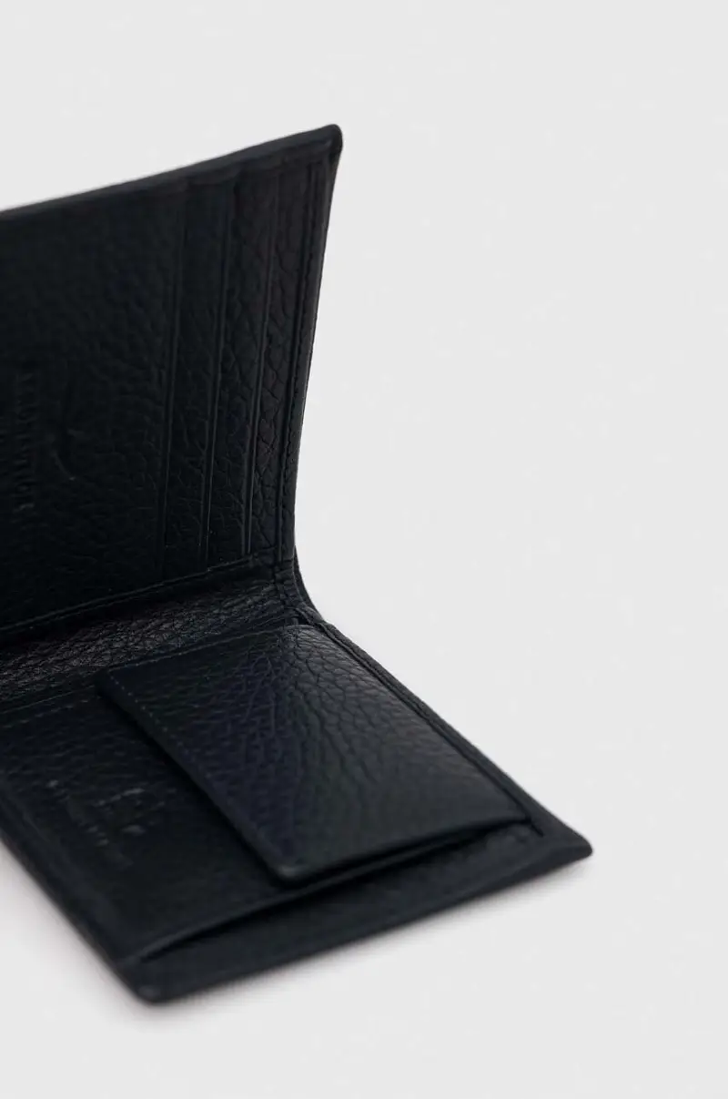 portafoglio in pelle uomo Blu navy miniatura 3