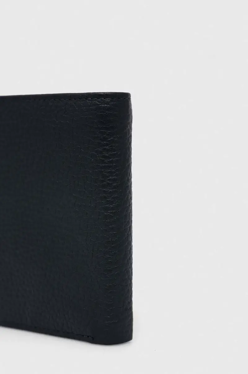 portafoglio in pelle uomo Blu navy miniatura 2