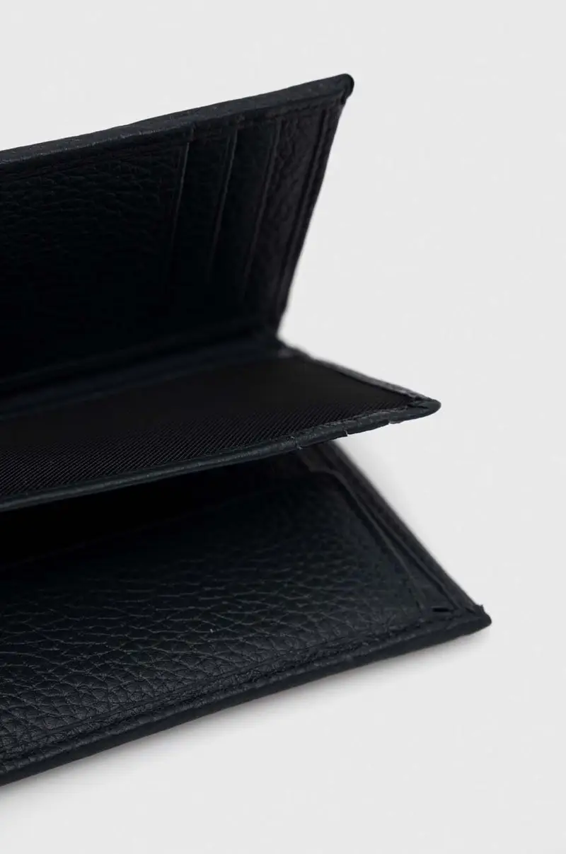 portafoglio in pelle uomo Blu navy miniatura 3