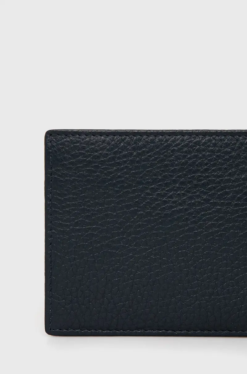 portafoglio in pelle uomo Blu navy miniatura 3
