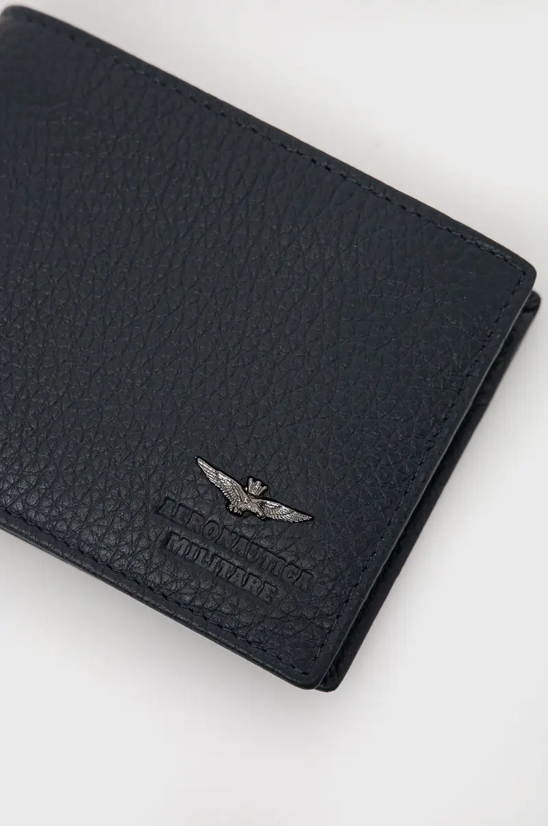 portafoglio in pelle uomo Blu navy miniatura 4