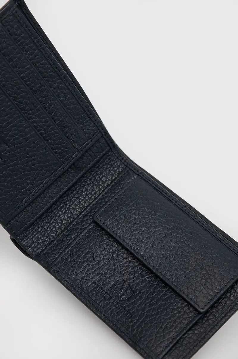 portafoglio in pelle uomo Blu navy miniatura 5