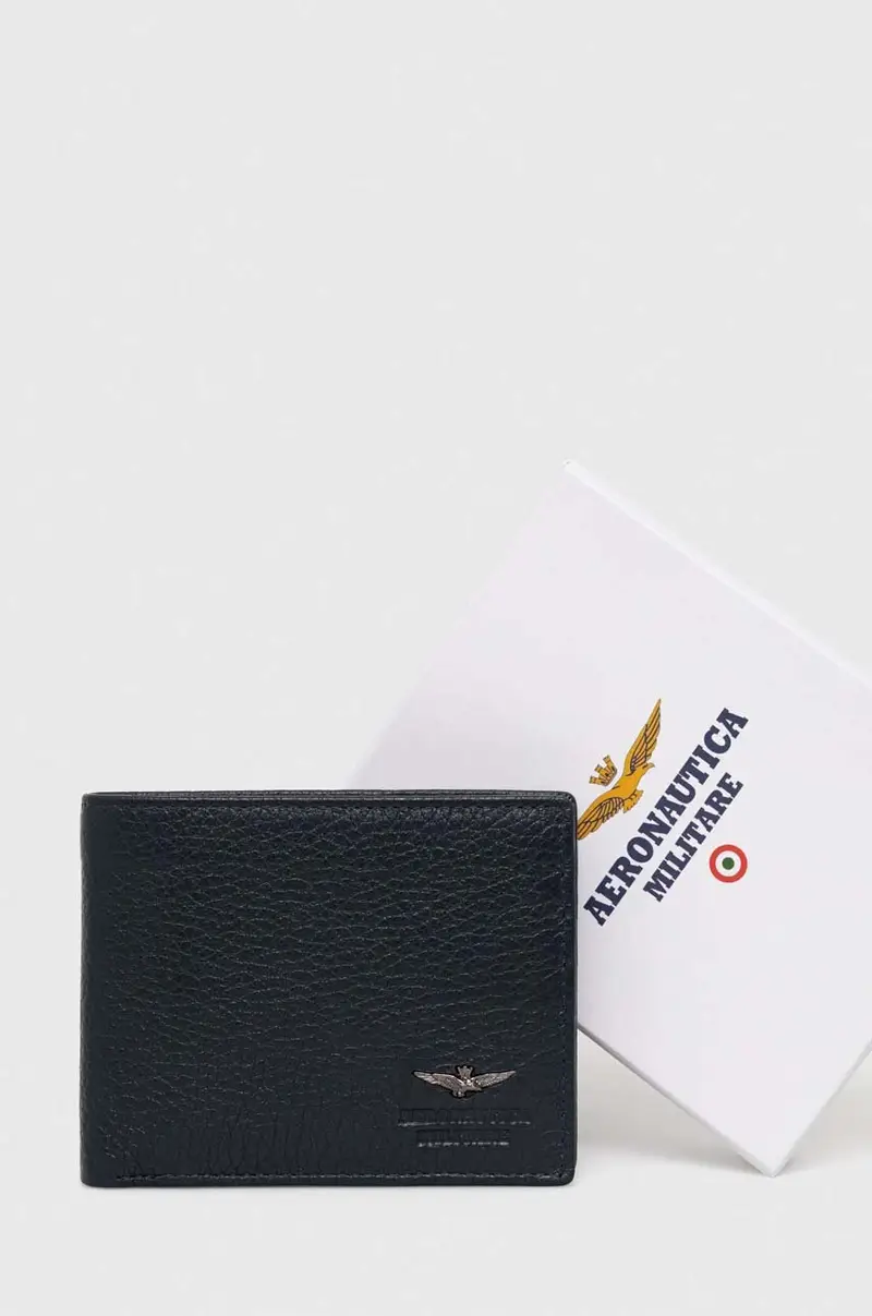 portafoglio in pelle uomo Blu navy miniatura 5