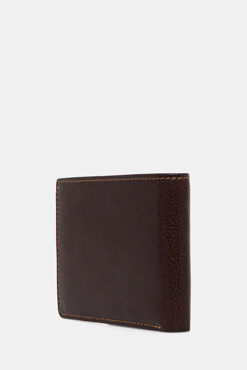 portafoglio in pelle uomo colore marrone AM241 miniatura 2