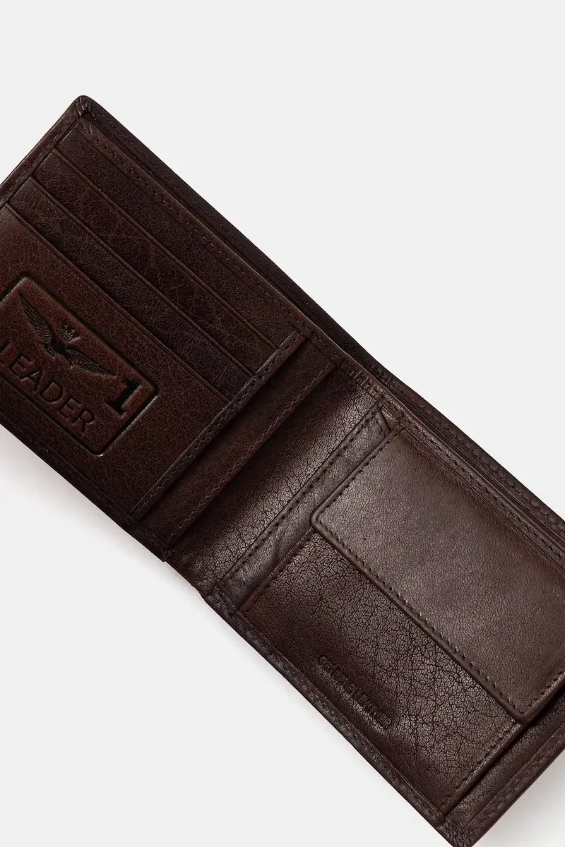 portafoglio in pelle uomo colore marrone AM241 miniatura 3