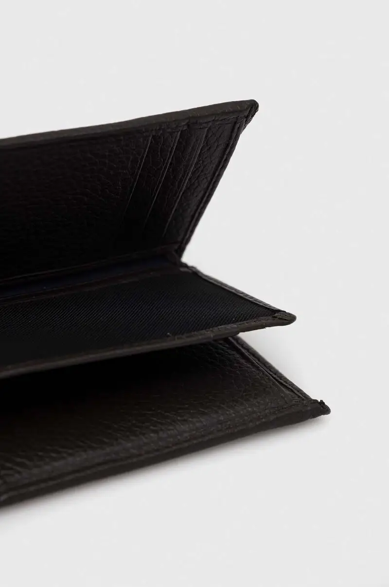 portafoglio in pelle uomo Marrone miniatura 3