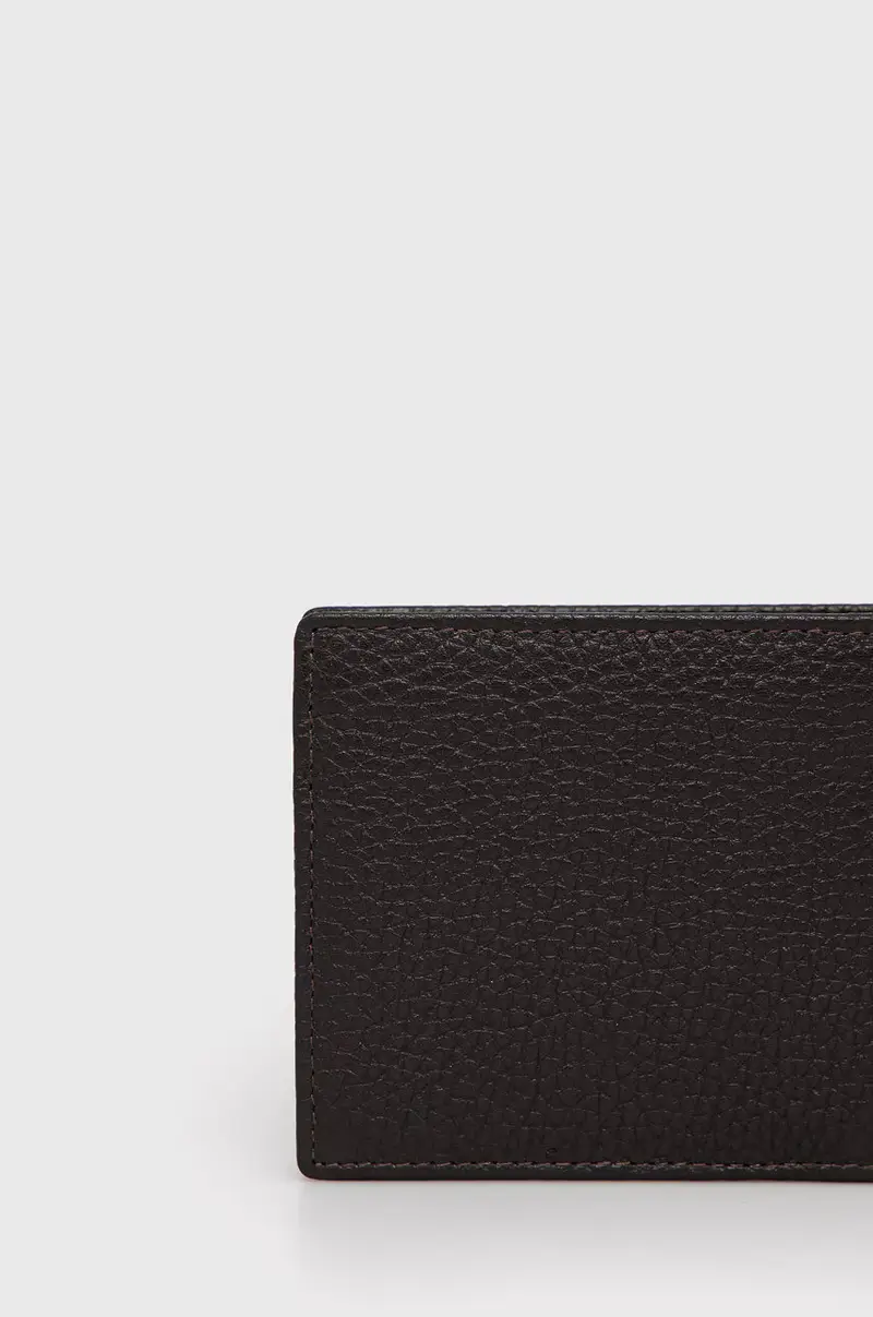 portafoglio in pelle uomo Marrone miniatura 3