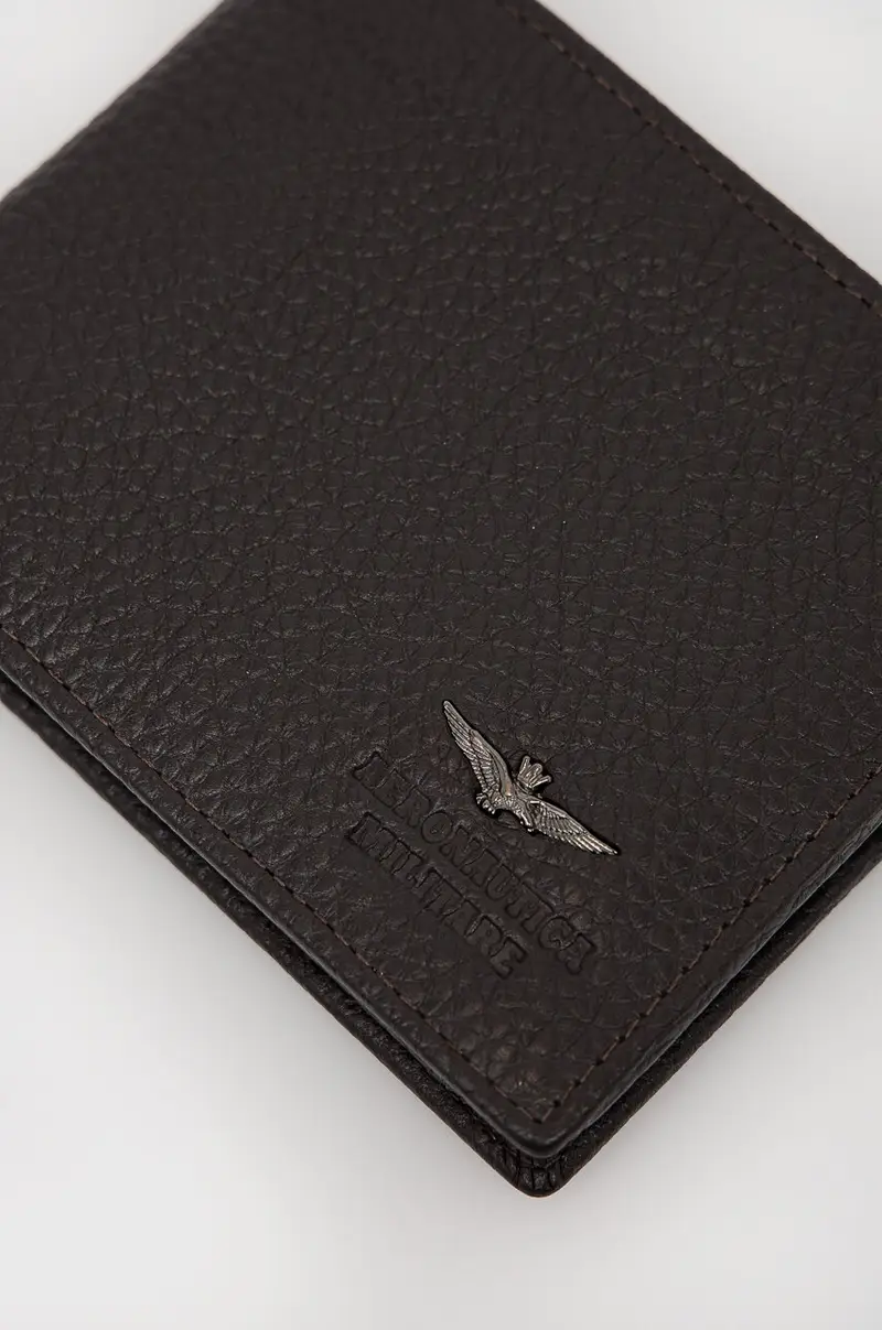 portafoglio in pelle uomo Marrone miniatura 4