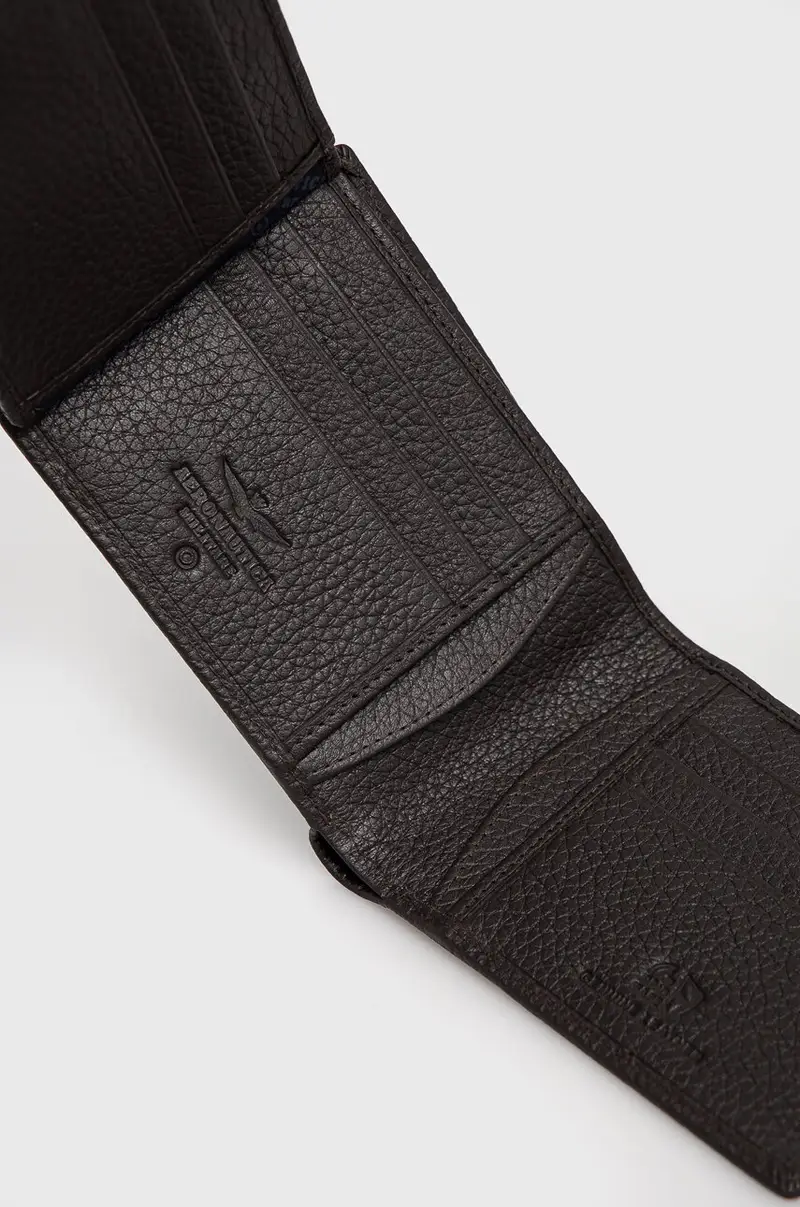 portafoglio in pelle uomo Marrone miniatura 5