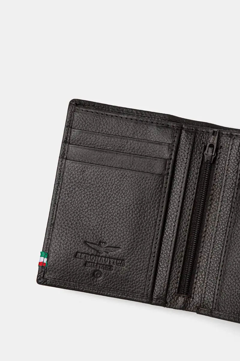 portafoglio in pelle uomo Marrone miniatura 3