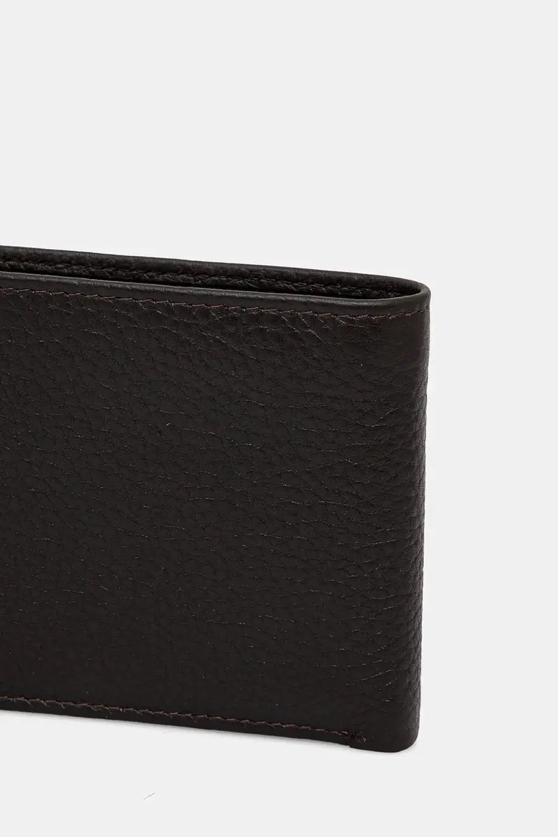 portafoglio in pelle uomo Marrone miniatura 2