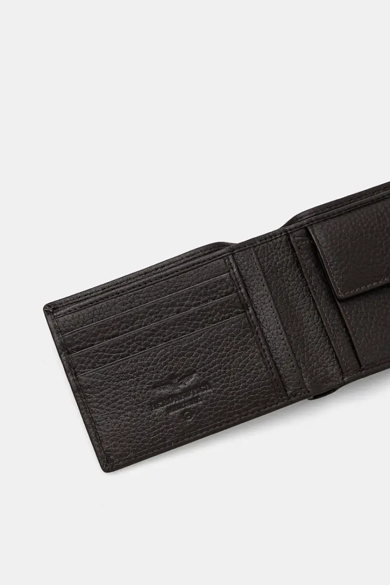 portafoglio in pelle uomo Marrone miniatura 3