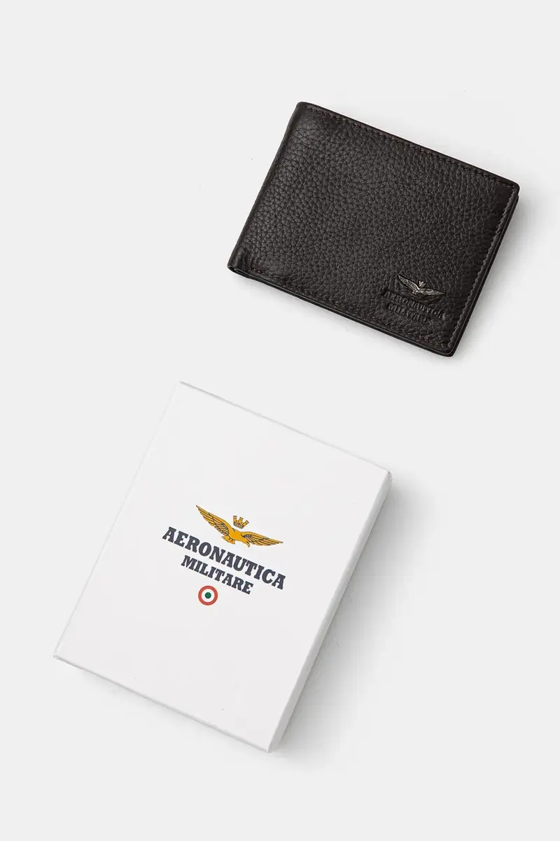 portafoglio in pelle uomo Marrone miniatura 4