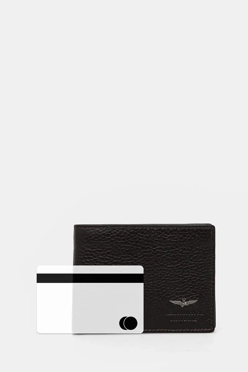 portafoglio in pelle uomo Marrone miniatura 5