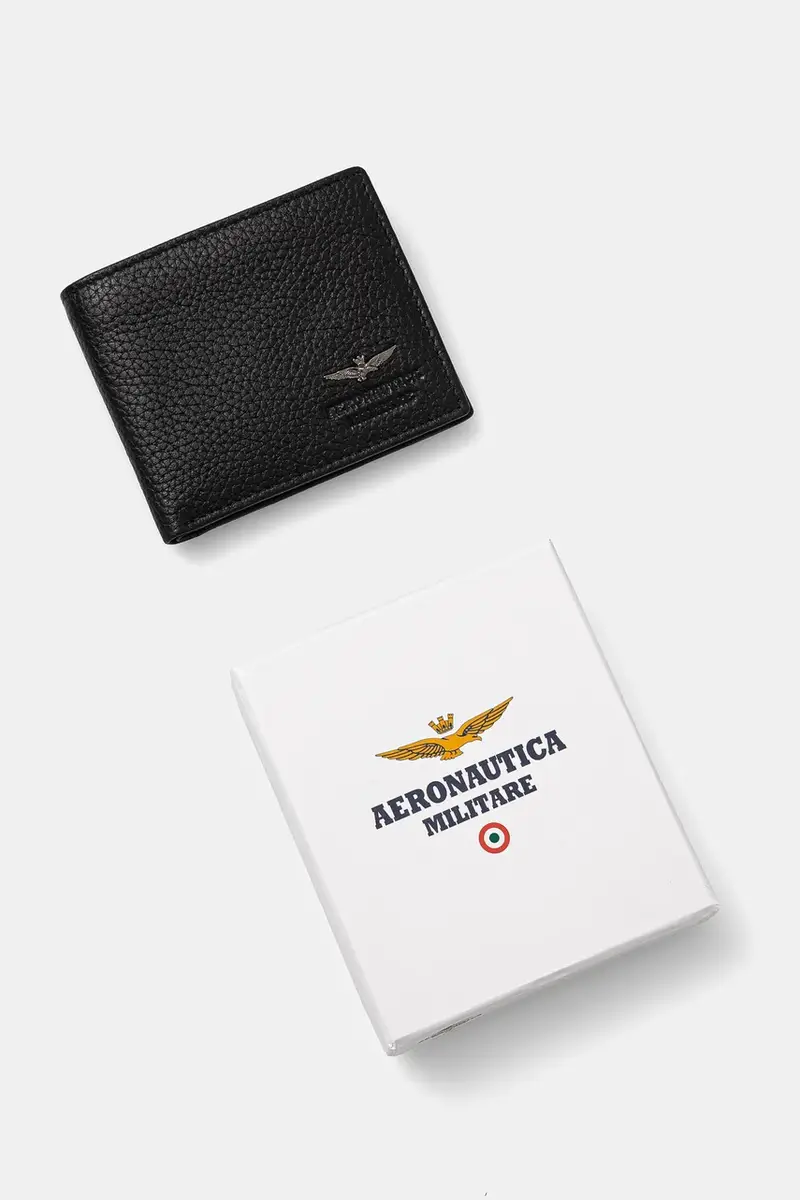 portafoglio in pelle uomo Nero miniatura 4