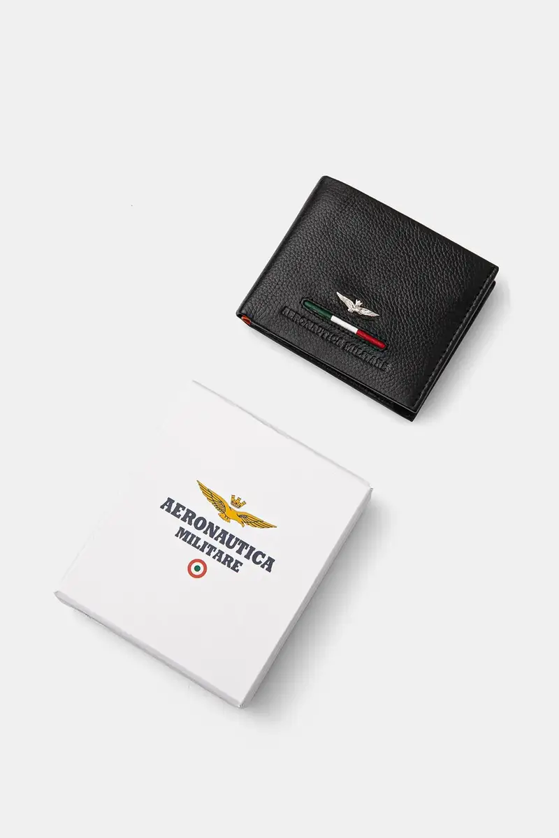 portafoglio in pelle uomo Nero miniatura 4