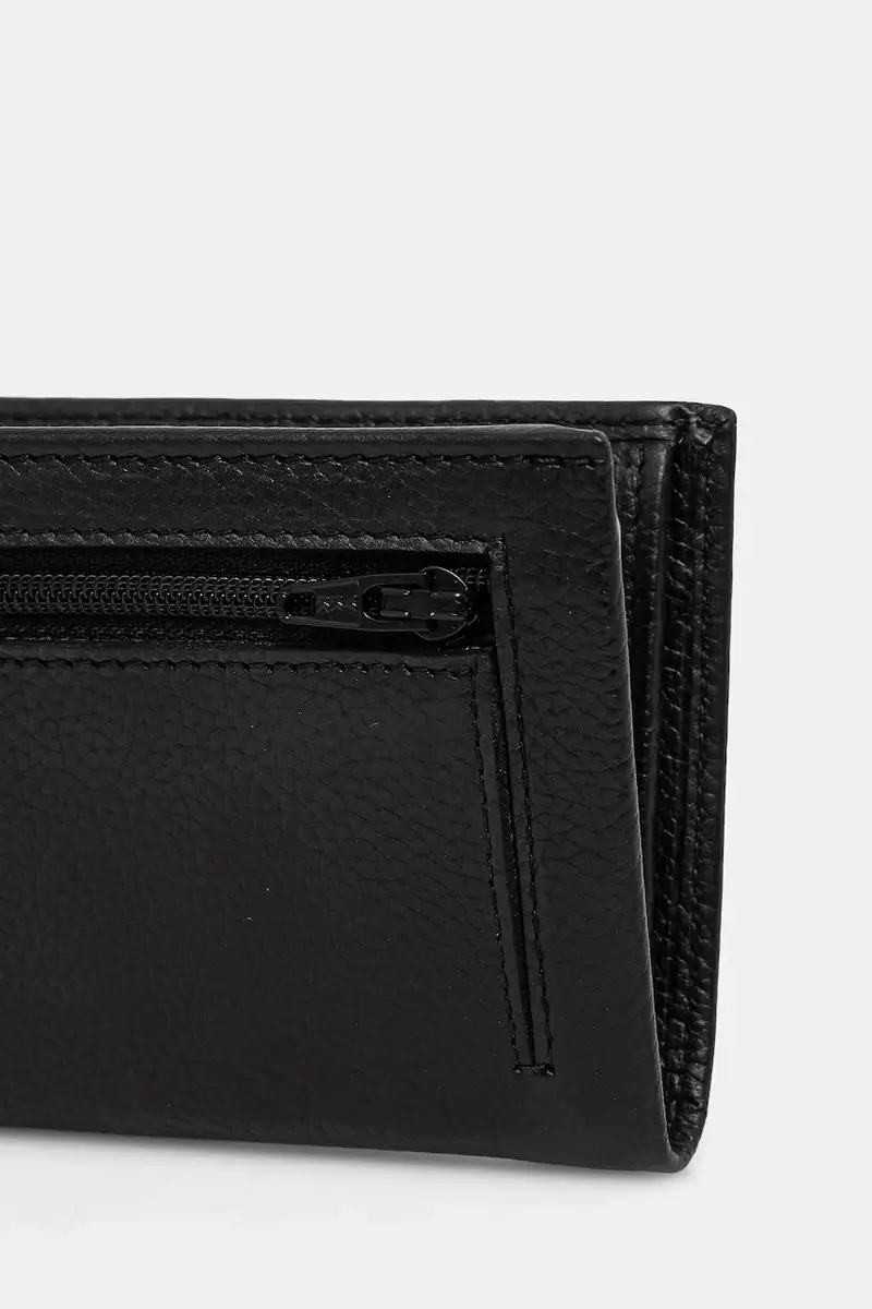 portafoglio in pelle uomo Nero miniatura 3