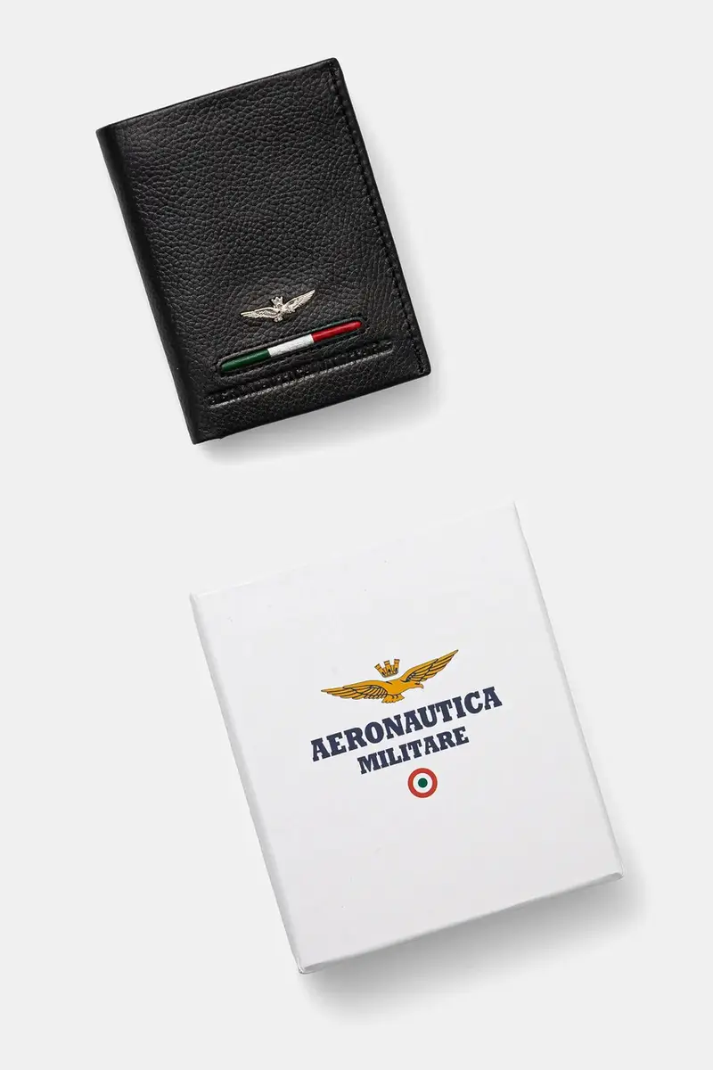 portafoglio in pelle uomo Nero miniatura 4