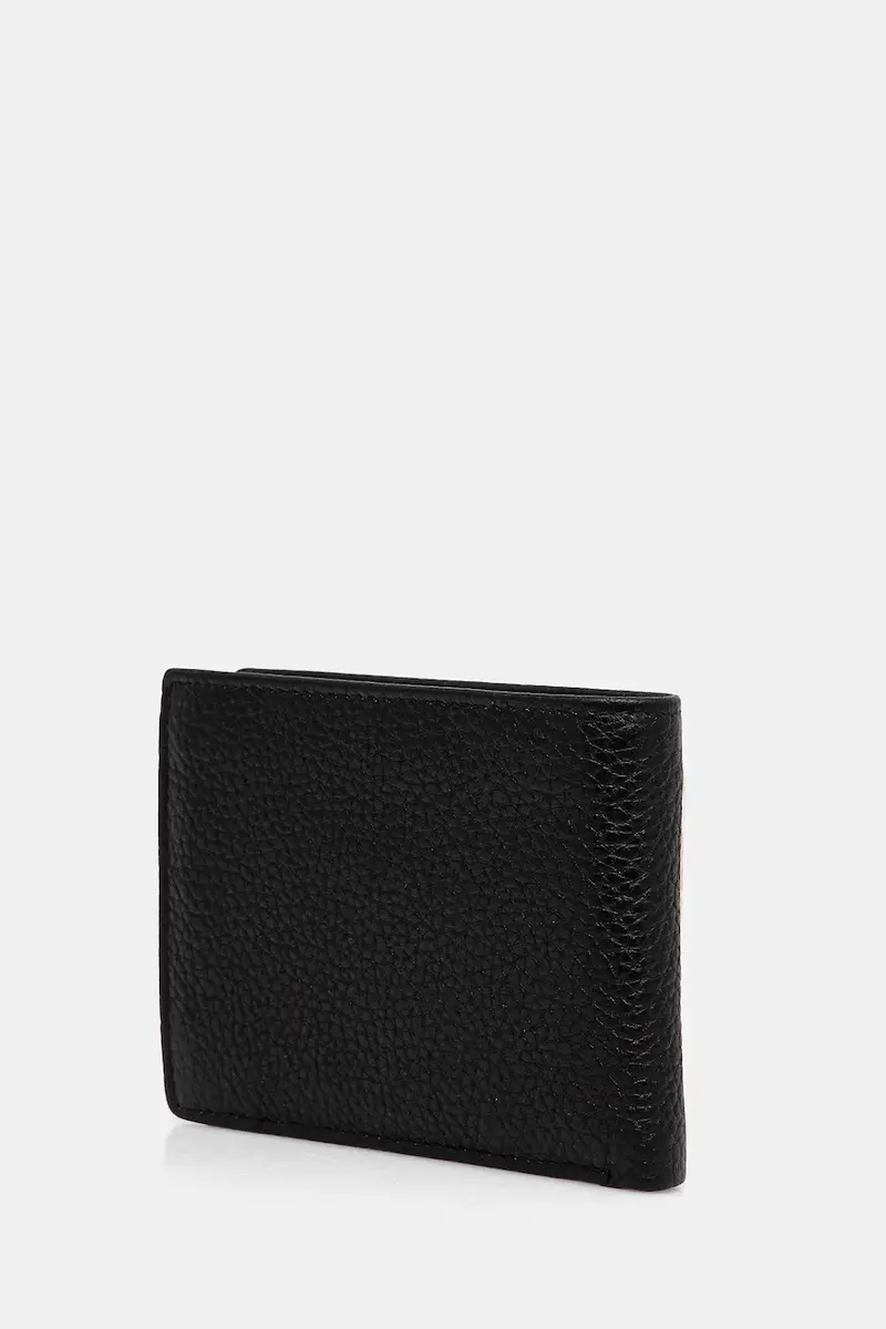 portafoglio in pelle uomo Nero miniatura 2